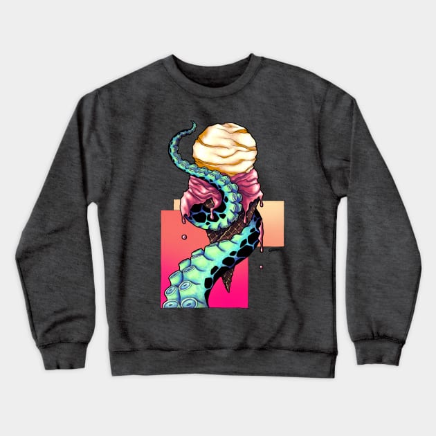 Tentacle Ice Cream Crewneck Sweatshirt by Indi Martin